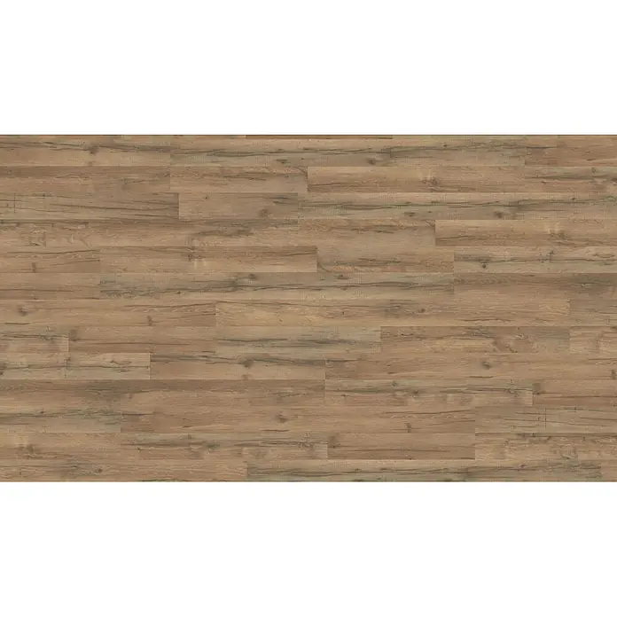 Living by Haro Laminat Sonderedition - Eiche Calabria, 2-Stab, 1.282 x 193 x 7 mm - Rustikaler brauner Holzdielenboden mit natürlicher Maserung und Textur.