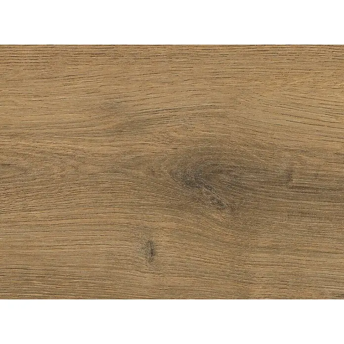 Living by Haro Laminat NKL32 - Eiche Langley natur, Landhausdiele, 1.282 x 193 x 7 mm - Nahaufnahme einer mittelbraunen Holzstruktur mit sichtbarer Maserung und natürlichen Mustern.
