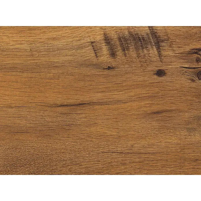 Living by Haro Laminat NKL32 - Eiche Fattoria, Landhausdiele, 1.282 x 193 x 7 mm - Warme braune Holzmaserung mit natürlichen Mustern und kleinen dunklen Ästen.
