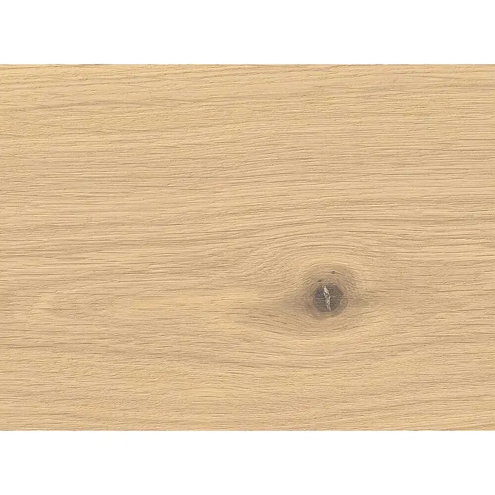 Living by Haro Parkett - Toscana Eiche weiß, Landhausdiele, 1.000 x 120 x 11 mm - Helle Holzplatte mit natürlicher Maserung und sichtbarem Ast.