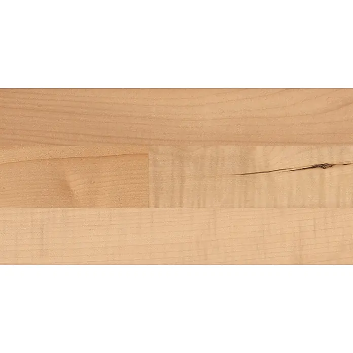 LOGOCLIC Parkett - Bergahorn, Schiffsboden, 1.085 x 180 x 12 mm - Helle Holzoberfläche mit Maserung und dunkler natürlicher Markierung, eventuell Ahorn.