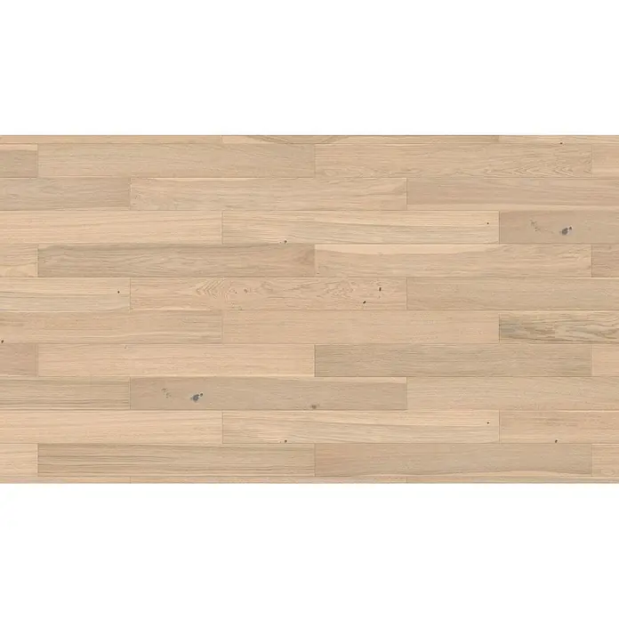 Living by Haro Parkett - Toscana Eiche weiß, Landhausdiele, 1.000 x 120 x 11 mm - Heller Naturholzfußboden, waagerecht verlegte Dielen mit dezenter Maserung.