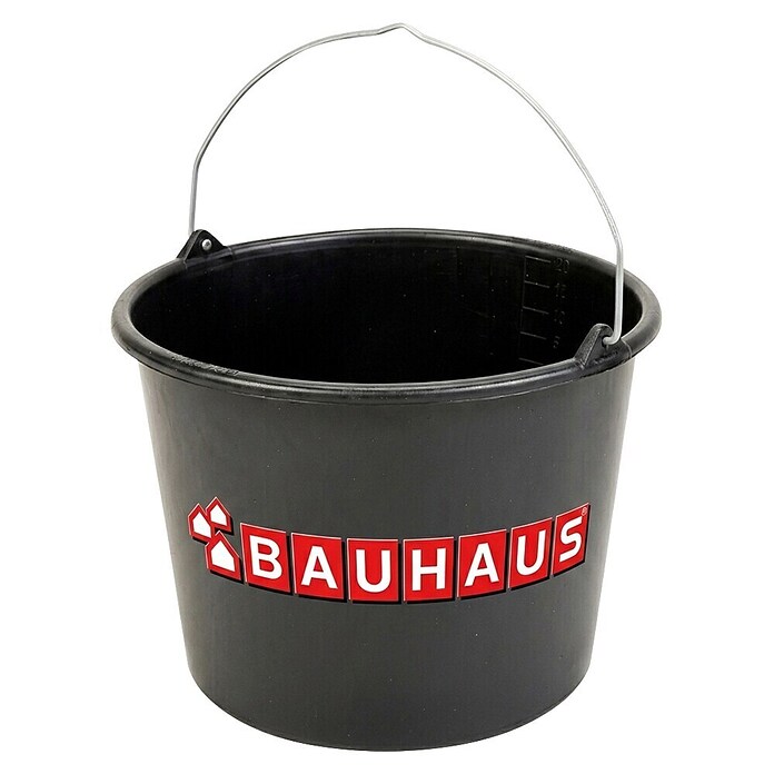 Bouwemmer BAUHAUS (Kunststof, Zwart, 12 l) | BAUHAUS
