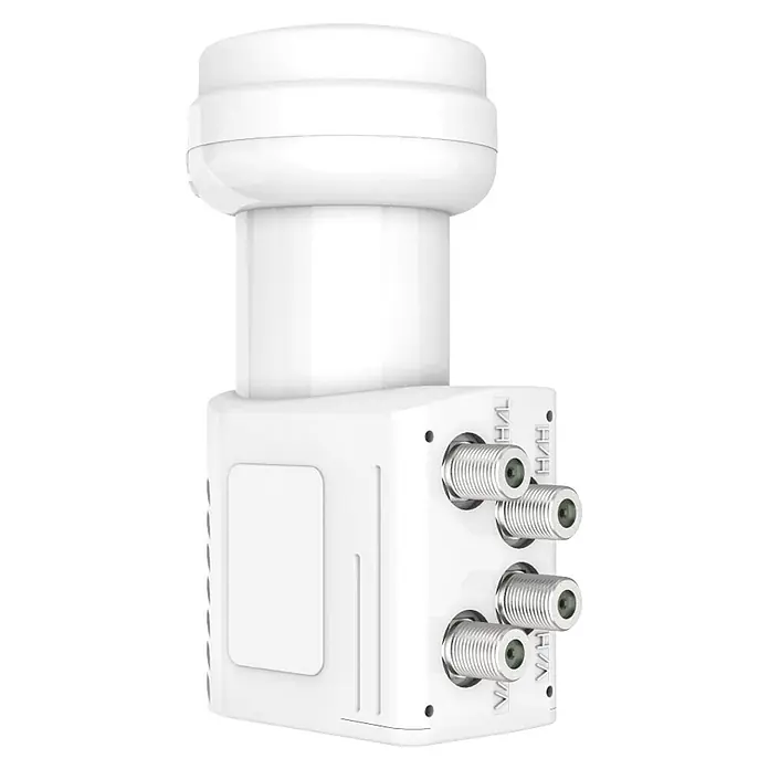 Hama Universal-Quattro-LNB 00205376 Universal-Quattro-LNB - Weiß - Weißer Quad-Satelliten-LNB mit vier F-Anschlüssen für den Satellitenempfang.