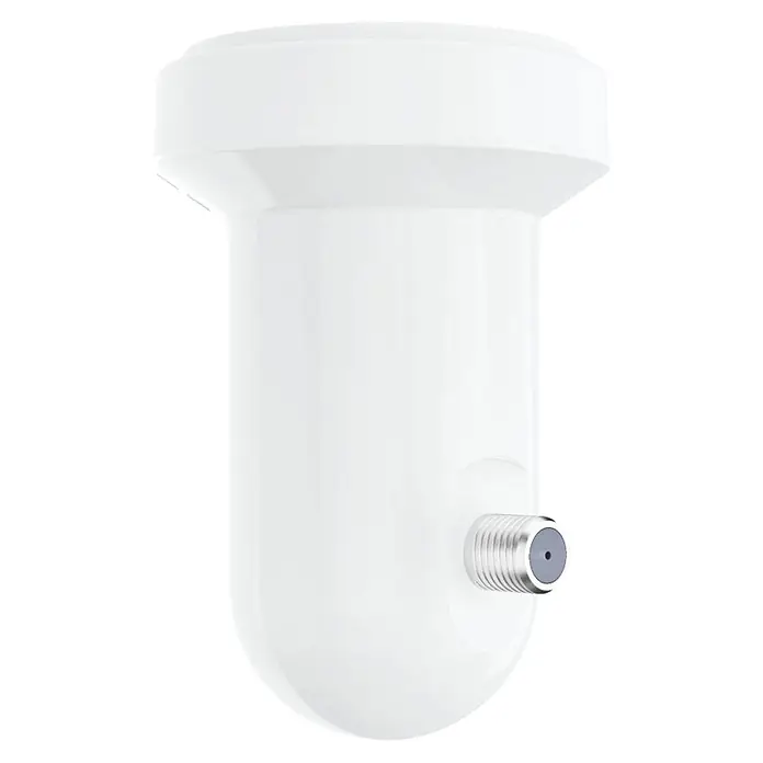 Hama Single-LNB 00205374 Universal-Single-LNB - Weiß - Weißer Satelliten-LNB mit Koaxial-F-Anschluss.