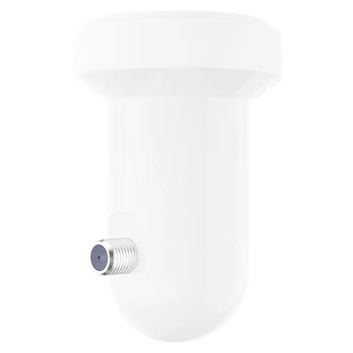 Hama Single-LNB 00205374 Universal-Single-LNB - Weiß - Weißer elektronischer Signalwandler mit F-Koaxialstecker.