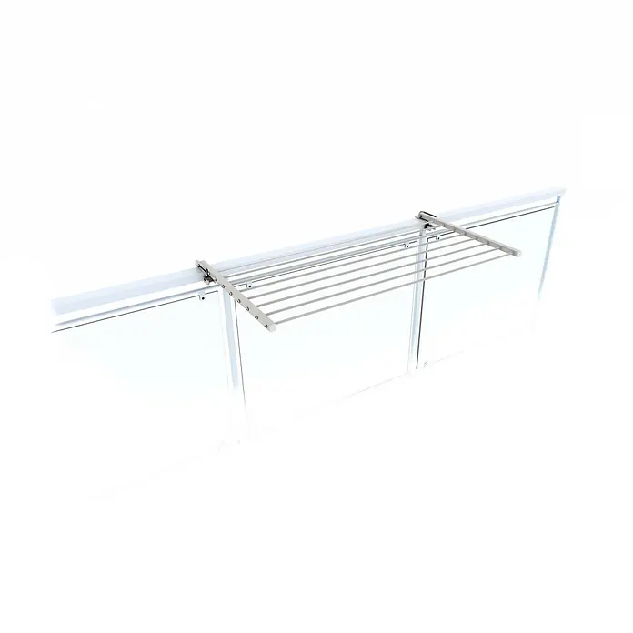 Foxydry Wandwäschetrockner Duo 100 Weiß - 102 cm, Farbe: Weiß - Metallischer ausziehbarer Wäschetrockner mit mehreren Stangen.