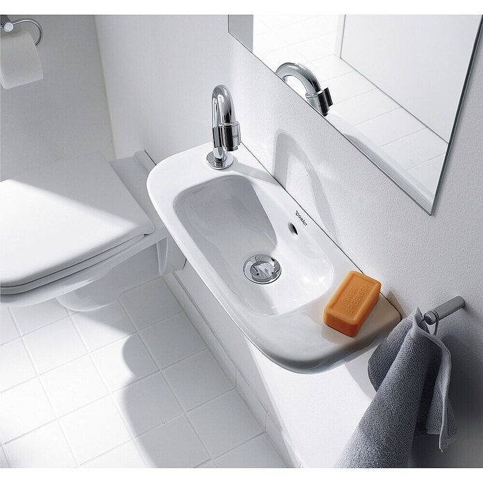 Duravit D-Code Waschbecken (22 x 50 cm, Keramik, Weiß)