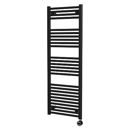 Interpromo  Elektro-Badheizkörper Sonora, 60 × 120 cm, Schwarz Matt, 400 W, inkl. Heizstab