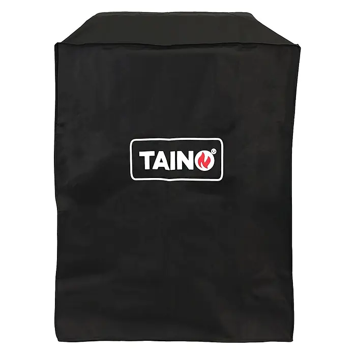 TAINO Grill-Schutzhülle Abdeckhaube 76x50x94,5cm (BxTxH) - Schwarz - Schwarze TAINO Grillabdeckung mit Logo.