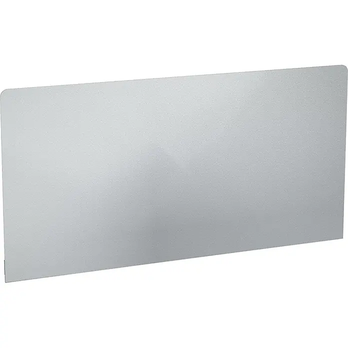 KWC Duschwand-Seitenteil KWC AR Rückwand, SIRIUS, Edelstahl, 500x250 mm, aufsteckbar - B x H: 28 x 3 cm - Rechteckige, silberne Metallplatte mit strukturierter Oberfläche und abgerundeten oberen Ecken.