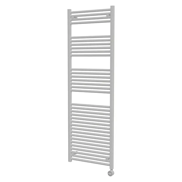 Interpromo Elektro-Badheizkörper Sonora 60 x 180 cm 1000 W, Weiß inkl. Heizstab - Ausstattung Heizkörper: Entlüfter - Weißer Heizkörper für Handtücher mit mehreren horizontalen Stangen.