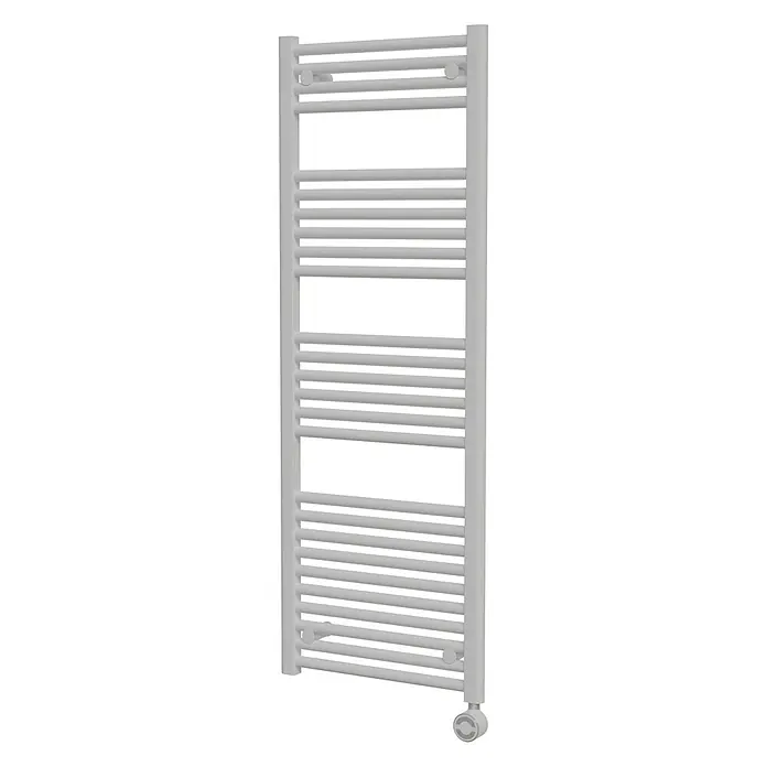 Interpromo Elektro-Badheizkörper Sonora 60 x 120 cm 400 W, Weiß inkl. Heizstab - Ausstattung Heizkörper: Entlüfter - Weißer elektrischer Handtuchwärmer mit Querstreben und digitaler Steuerung.