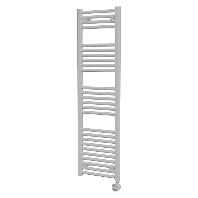 Interpromo Elektro-Badheizkörper Sonora 50 x 140 cm 400 W, Weiß inkl. Heizstab - Ausstattung Heizkörper: Entlüfter - Weißer Badheizkörper mit horizontalen Heizstäben.