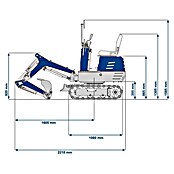 Scheppach Mini bager EXC815  (6,3 kW, Benzin, Kut rotacije produžnih krakova: −70 ° - 70 °) | BAUHAUS