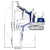 Scheppach Mini bager EXC815  (6,3 kW, Benzin, Kut rotacije produžnih krakova: −70 ° - 70 °) | BAUHAUS