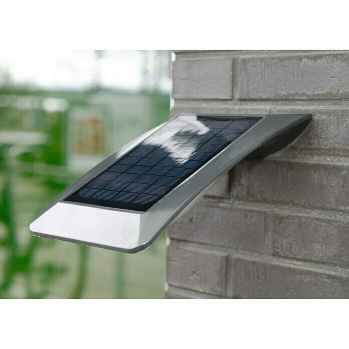 Lutec Aplique solar LED para exterior Zerta (Célula solar, 3 W, Color de luz: Blanco neutro, IP44)