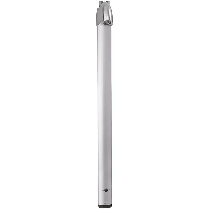 Delabie UP-Brausearmatur Delabie - Alunox-Matt - Hohe, schlanke silberne LED-Stehleuchte mit gekrümmtem Kopf und Ein-/Ausschalter.