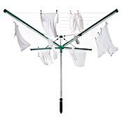 Leifheit Wäschespinne Linomatic 400 Deluxe (L x B x H: 13,5 x 13,5 x 214 cm, Metall, Silber/Türkis) | BAUHAUS