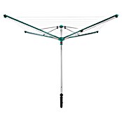 Leifheit Wäschespinne Linomatic 400 Deluxe (L x B x H: 13,5 x 13,5 x 214 cm, Metall, Silber/Türkis) | BAUHAUS