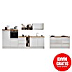 Respekta Cocina de isla Gabriel (Ancho: 320 cm, Blanco, Con campana de isla, Con electrodomésticos) | BAUHAUS