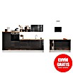 Respekta Cocina de isla Gabriel (Ancho: 290 cm, Gris, Con campana de isla, Con electrodomésticos) | BAUHAUS