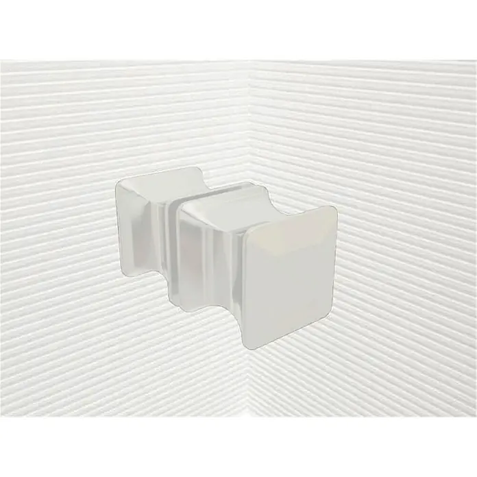 Glaszentrum Hagen U-Duschkabine 80x90x80x195 cm Ares U-Duschkabine Weiß - Imprägniert, Farblos - Durchscheinender, sanduhrförmiger Hocker/Beistelltisch.