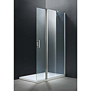Mampara de ducha walk in cristal serigrafiado modelo Sokaris espejo