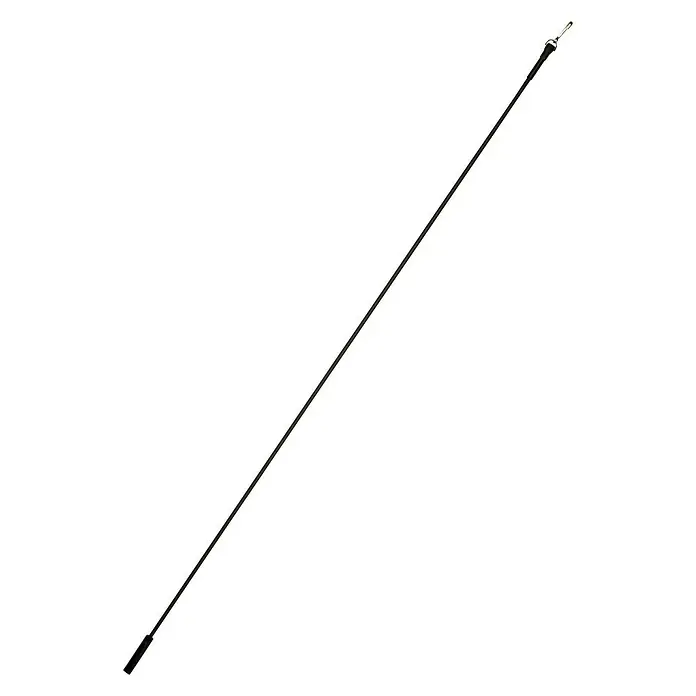 Varilla para cortinas - L x An x Al: 103 x 0,5 x 0,5 cm, Negro - Fusta de doma negra con empuñadura y hebilla metálica en el extremo para el entrenamiento y para ayudar a las ayudas al montar.