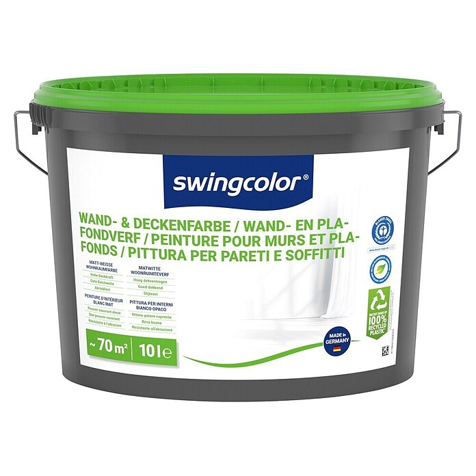 swingcolor Muurverf Wand- en Plafond (Wit, Mat, 10 l, Bevat geen conserveringsmiddelen) | BAUHAUS