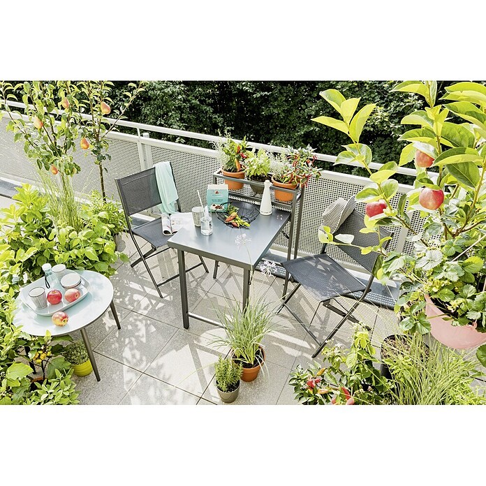 Sunfun Maja Balkonmöbel-Set (3-tlg., Anthrazit)