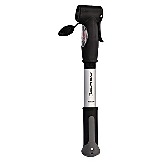 Fischer_Fahrrad Mini-Luftpumpe (Manometer, Doppelhub-Funktion)