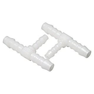 Floraworld Schlauchverbinder (Kunststoff, Weiß, 2 Stk., Reduzierung von 12 mm auf 8 mm)