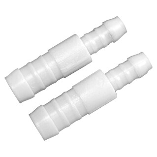Floraworld Schlauchverbinder (Kunststoff, Weiß, 2 Stk., Reduzierung von 19 mm auf 12,5 mm)