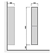 Visoka omara Amza  (Š x G x V: 33,3 x 35 x 165 cm, Hrast) | 3699 - Badmöbelprogramm Preiseinstieg | DADC - Möbel | DAD - Badausstattung | DA - Badausstattung/Bäderwelt | D - Sanitär | BAUHAUS