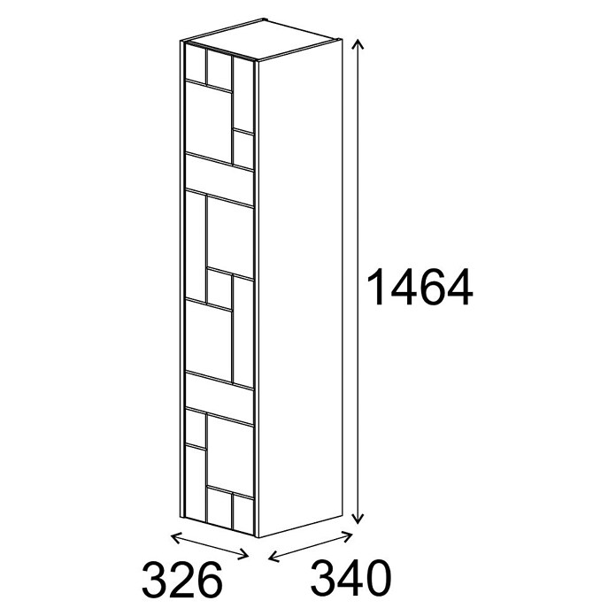 Visoka omara Celeste  (Š x G x V: 32,6 x 34 x 146,4 cm) | 3699 - Badmöbelprogramm Preiseinstieg | DADC - Möbel | DAD - Badausstattung | DA - Badausstattung/Bäderwelt | D - Sanitär | BAUHAUS