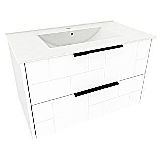 Kupaonski ormarić s umivaonikom Celeste (Š x D x V: 80 cm x 45 cm x 51 mm, Bijela)