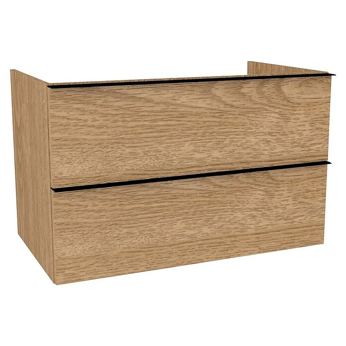 Kupaonski ormarić s umivaonikom Loft Wood  (Š x D x V: 75 x 46 x 55 cm, Smeđa) | BAUHAUS