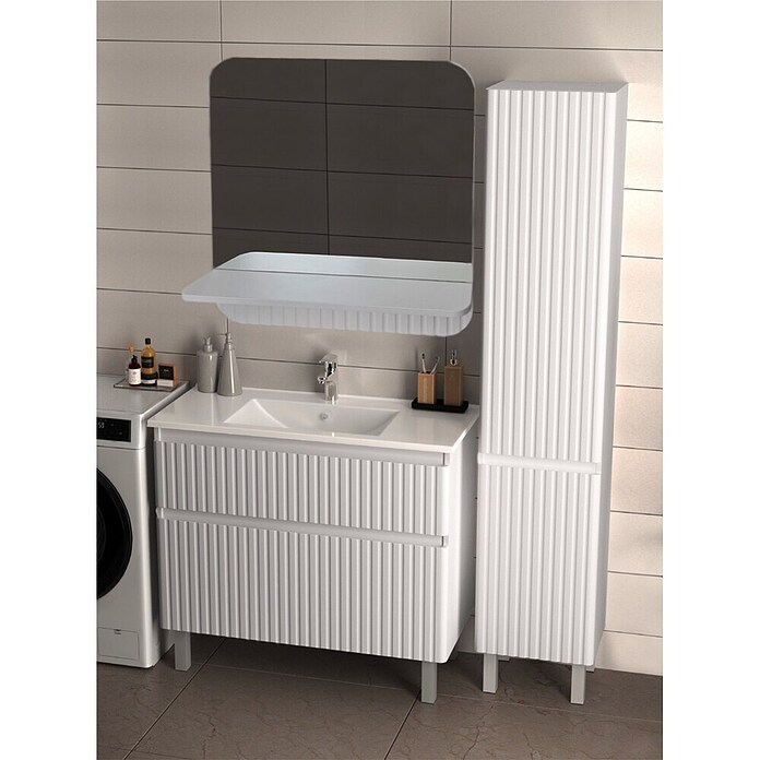 Visoka omara Rocco  (Š x G x V: 38 x 34 x 170 cm, Bela) | 3699 - Badmöbelprogramm Preiseinstieg | DADC - Möbel | DAD - Badausstattung | DA - Badausstattung/Bäderwelt | D - Sanitär | BAUHAUS