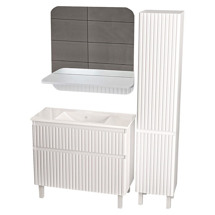 Visoka omara Rocco  (Š x G x V: 38 x 34 x 170 cm, Bela) | 3699 - Badmöbelprogramm Preiseinstieg | DADC - Möbel | DAD - Badausstattung | DA - Badausstattung/Bäderwelt | D - Sanitär | BAUHAUS