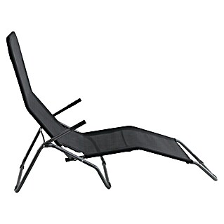 Sunfun Marissa Ligbed (l x b x h: 136 x 61 x 102 cm, Zwart, Staal, Inklapbaar)