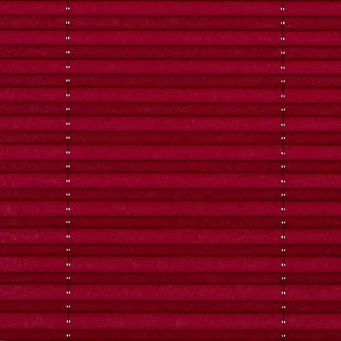 Lichtblick Plissee - Brombeer - Rote Plissee-Stoffjalousie mit sichtbaren Bedienschnüren, als strukturierter Fensterschutz.