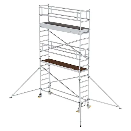 Munk  Rollgerüst Aluminium-Rollgerüst mit Ausleger 3,00x0,75m Plattform 6,47m AH