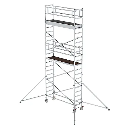 Munk  Rollgerüst Aluminium-Rollgerüst mit Ausleger 2,45x0,75m Plattform 7,59m AH