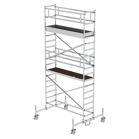 Munk  Rollgerüst Rollgerüst mit Fahrbalken 0,75x2,45m Plattform 6,45m AH