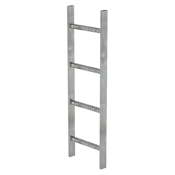 Munk Steigleiter Schachtleiter Stahl verzinkt 300mm breit 4 Sprossen 1,12m lang - Anzahl Tritte: 4 Stk., Stahl - Metallleiter mit rutschfesten perforierten Sprossen.