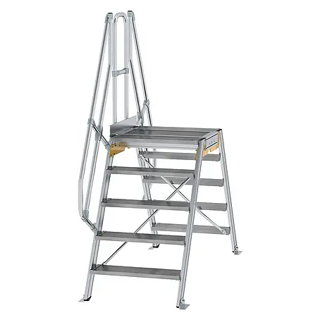 Munk  Treppenpodest Überstieg 60° inkl. einen Handlauf, Stufenbreite 800mm, 2x5 Stufen