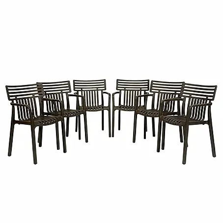 Floordirekt  Gartenstuhl-Set Sitwell 6er Set Anthrazit