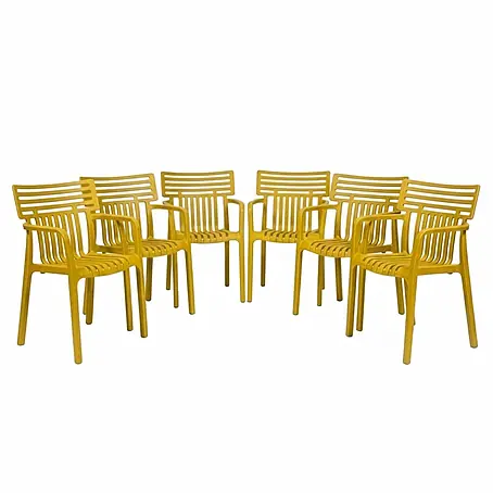 Floordirekt  Gartenstuhl-Set Sitwell 6er Set Gelb