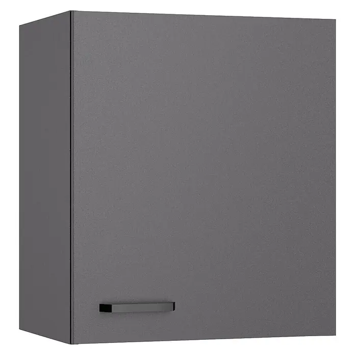 Optifit Optimulti Küchen-Hängeschrank Kiel420 - B x T x H: 50 x 33 x 57,6 cm, Anthrazit - Grauer Hängeschrank mit texturierter Oberfläche und horizontalem Griff. Ideal für die Küche.